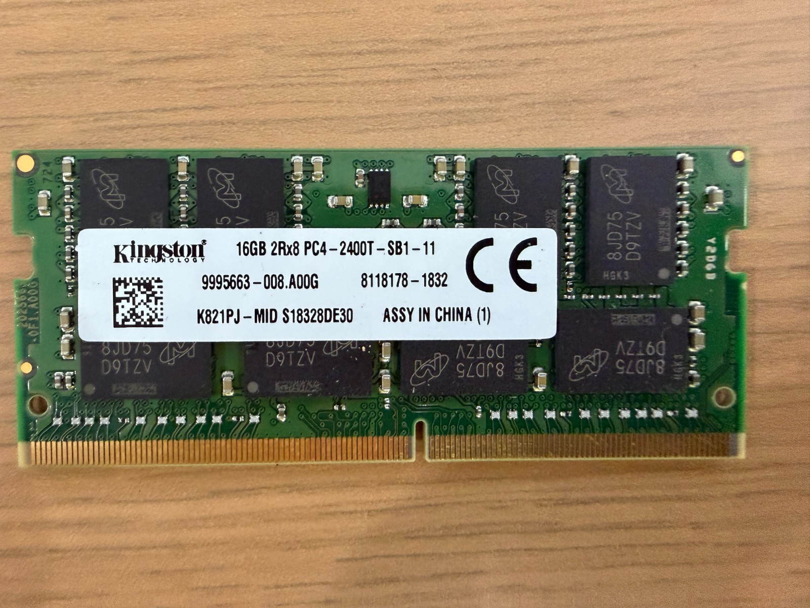 Kingston 16GB DDR4-2400 PC4-19200 2Rx8 260-Pin SO-DIMM Laptop RAM 9995663-008