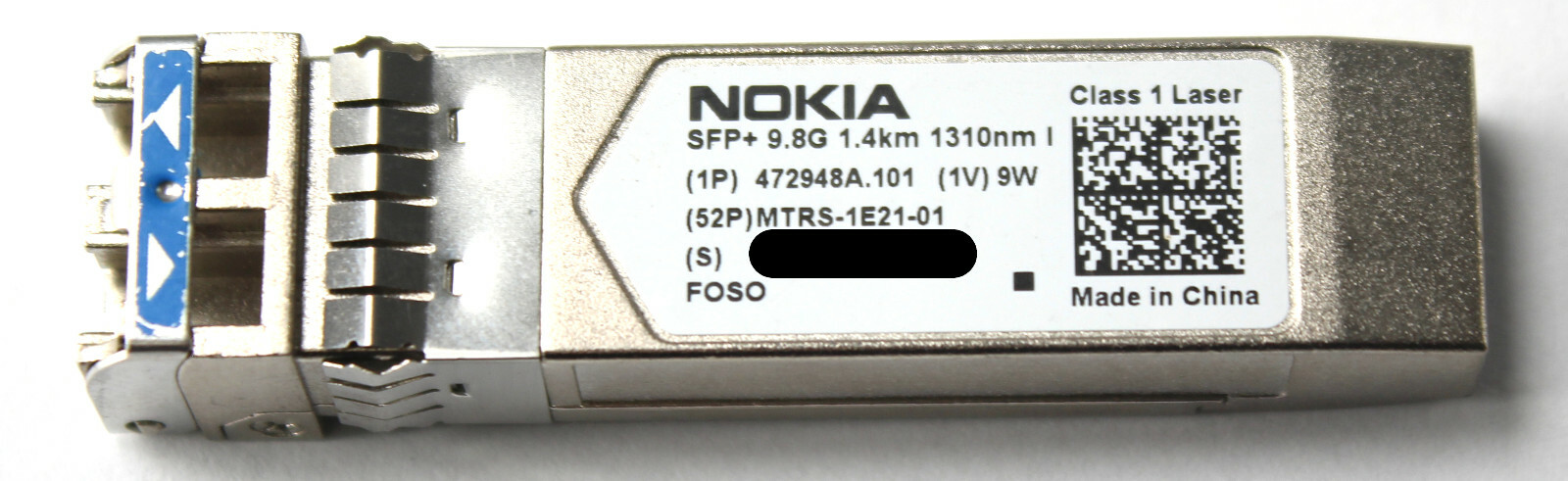 Lot of 3 NOKIA NSN FOSO 472948A.101 SFP+ 9.8G 1.4km 1310nm Transceiver module