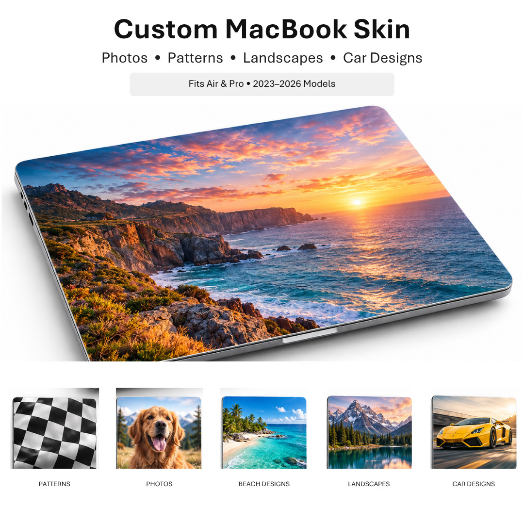 Custom MacBook Skin | Full-Color Personalized Laptop Wrap for MacBook