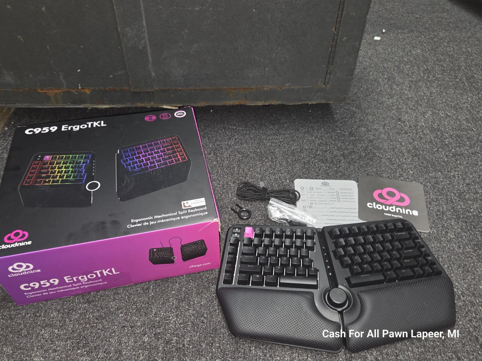 Cloud Nine ErgoTKL Wired Mechanical Keyboard - C959-US-brown