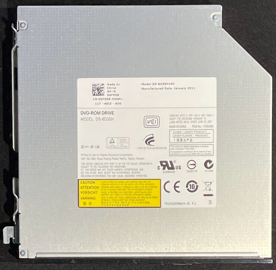Dell / Philips / Lite-On Internal DVD-ROM Drive / DS-8D3SH / 6F95X