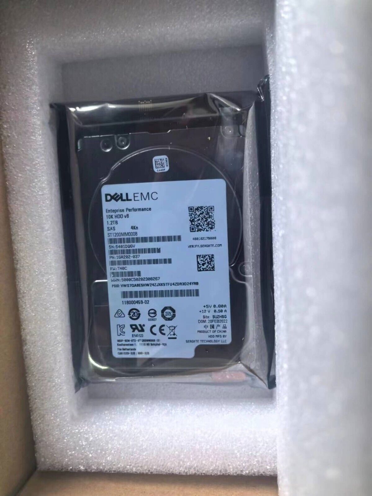EMC D4-2S10-1200 005053152 005053153 1.2TB 10K SAS Unity Hard Drive HDD