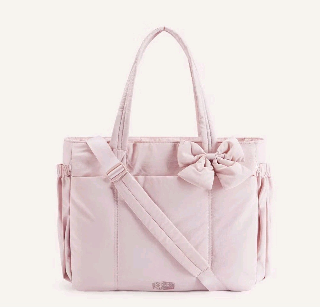 Bagsmart Lightweight Messenger & Laptop Bag Crush 26L Tote- Pink