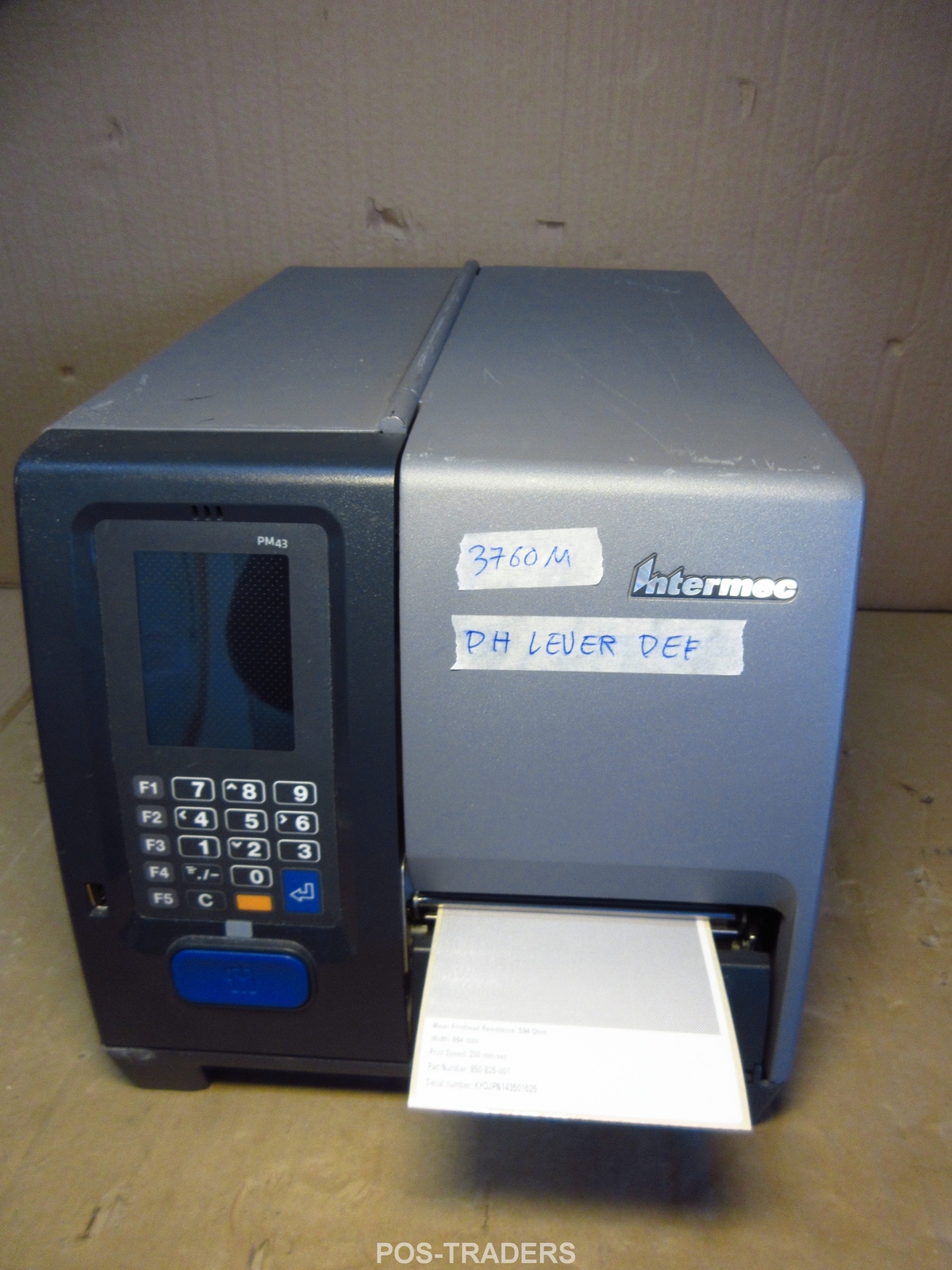 Intermec PM43 USB Network 203Dpi Thermal 114mm LabelPrinter 3760 M/PH LOCK DEF