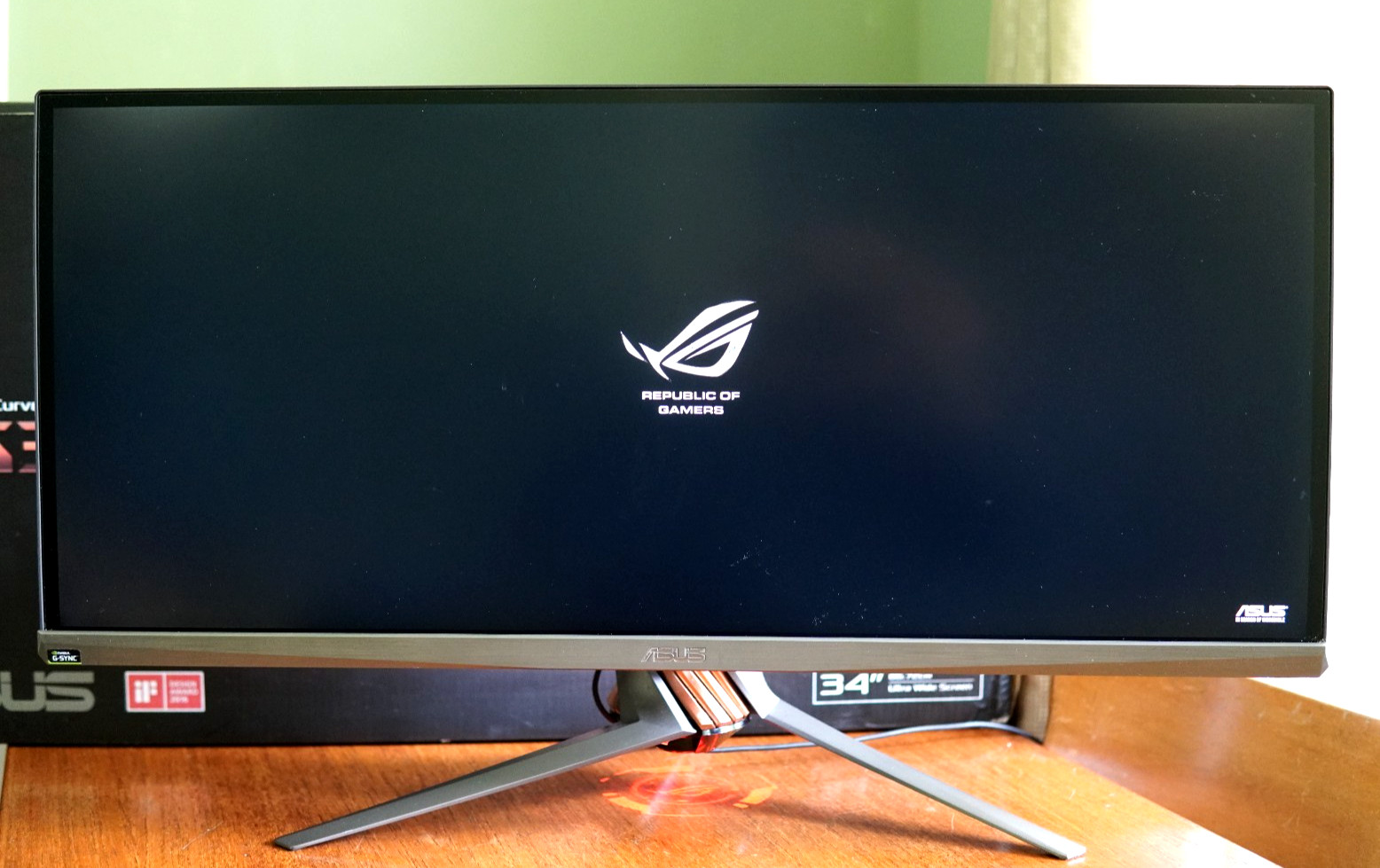 ASUS ROG SWIFT PG348Q 34" IPS LCD Curved Gaming Monitor w/ Asus BOX - WORKS