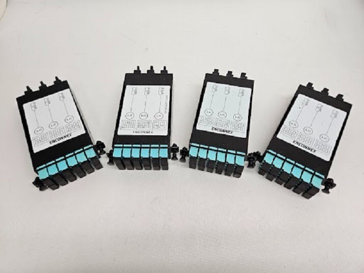 ***GREAT*** LOT OF 4 ENCONNEX FIBER CASSETTE 12 PAIR LC TO MTP-8