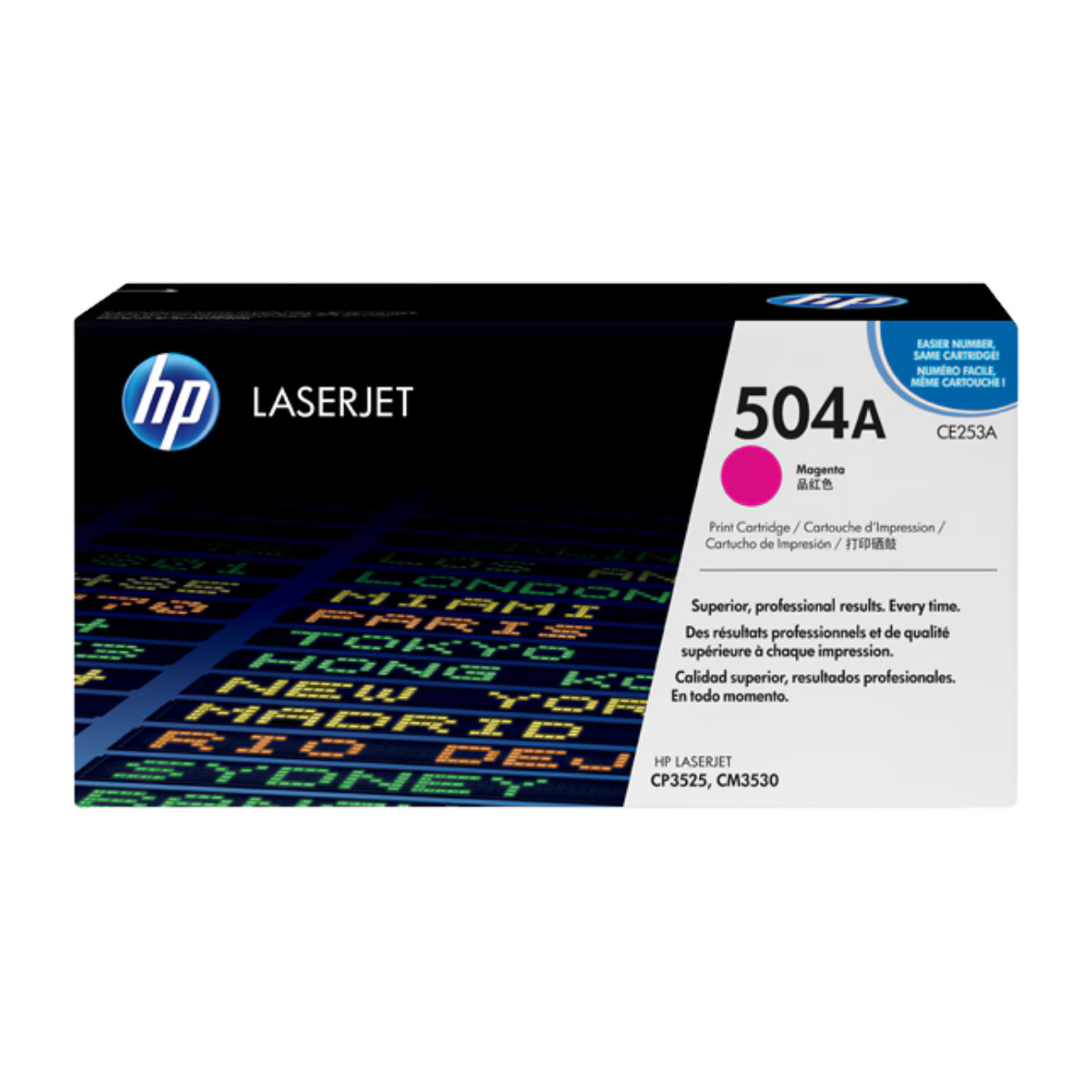 New Open Box HP 504A Magenta Original LaserJet Toner Cartridge, CE253A