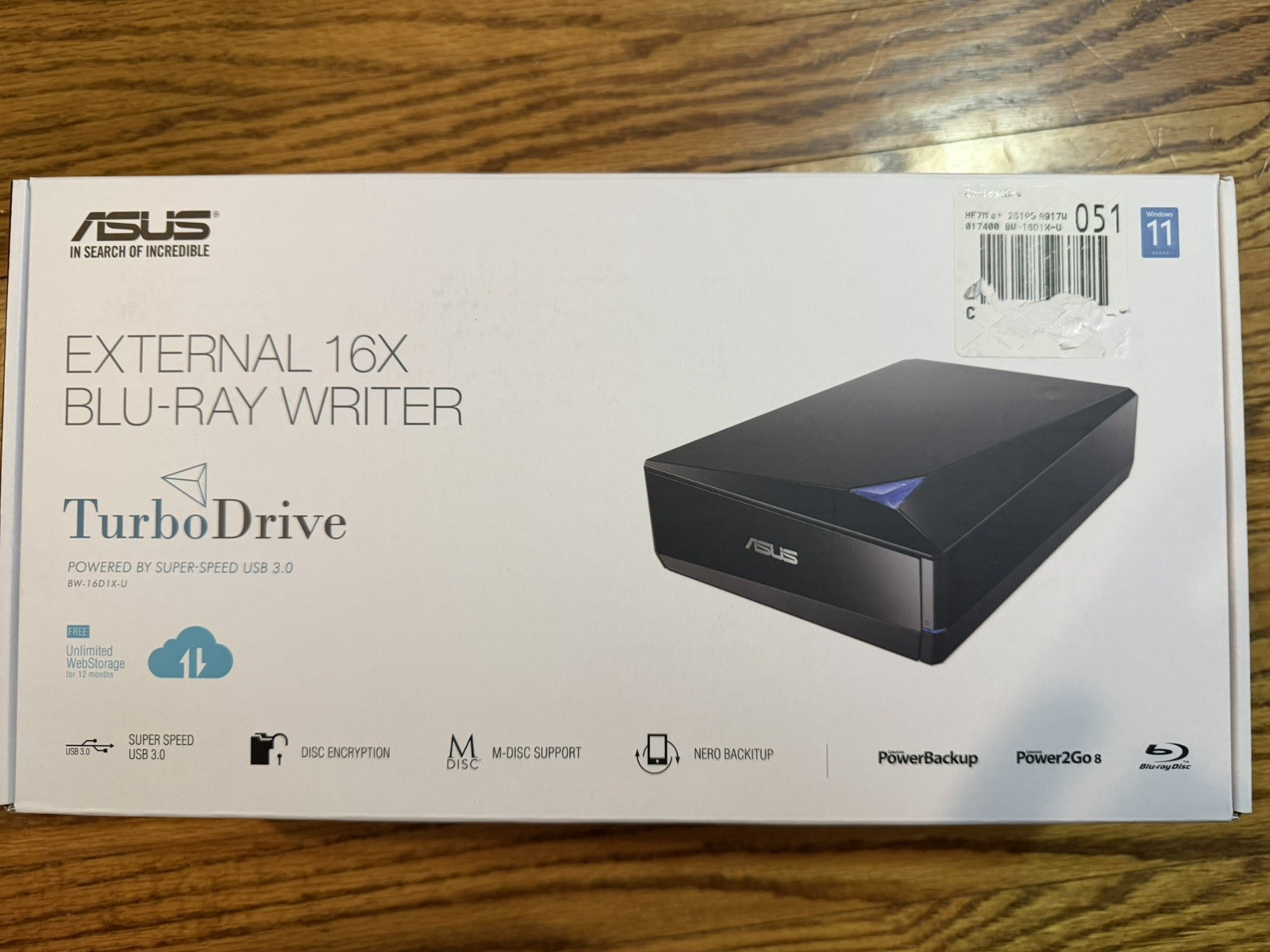ASUS External Blu-ray writer 4k UHD Rip Flashed DVD Drive libredrive Makemkv NEW