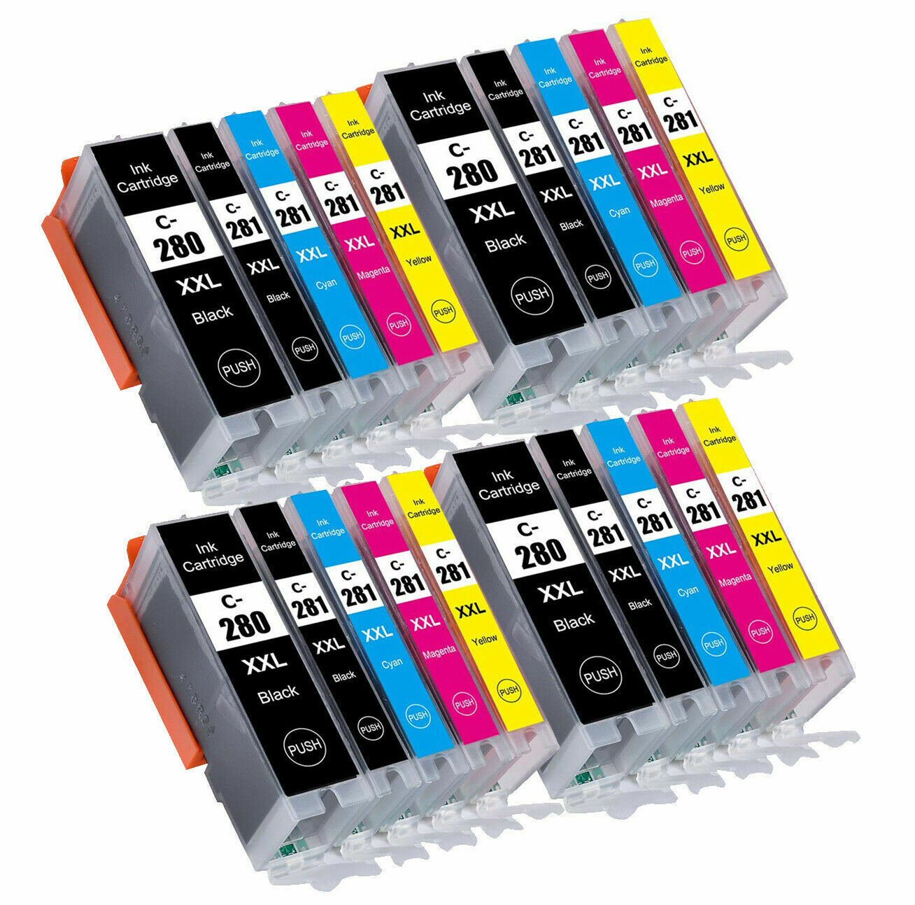20PK PGI-280XXL CLI-281XXL Ink Cartridges for Canon TS6120 TS6220 TS6320 TR7520