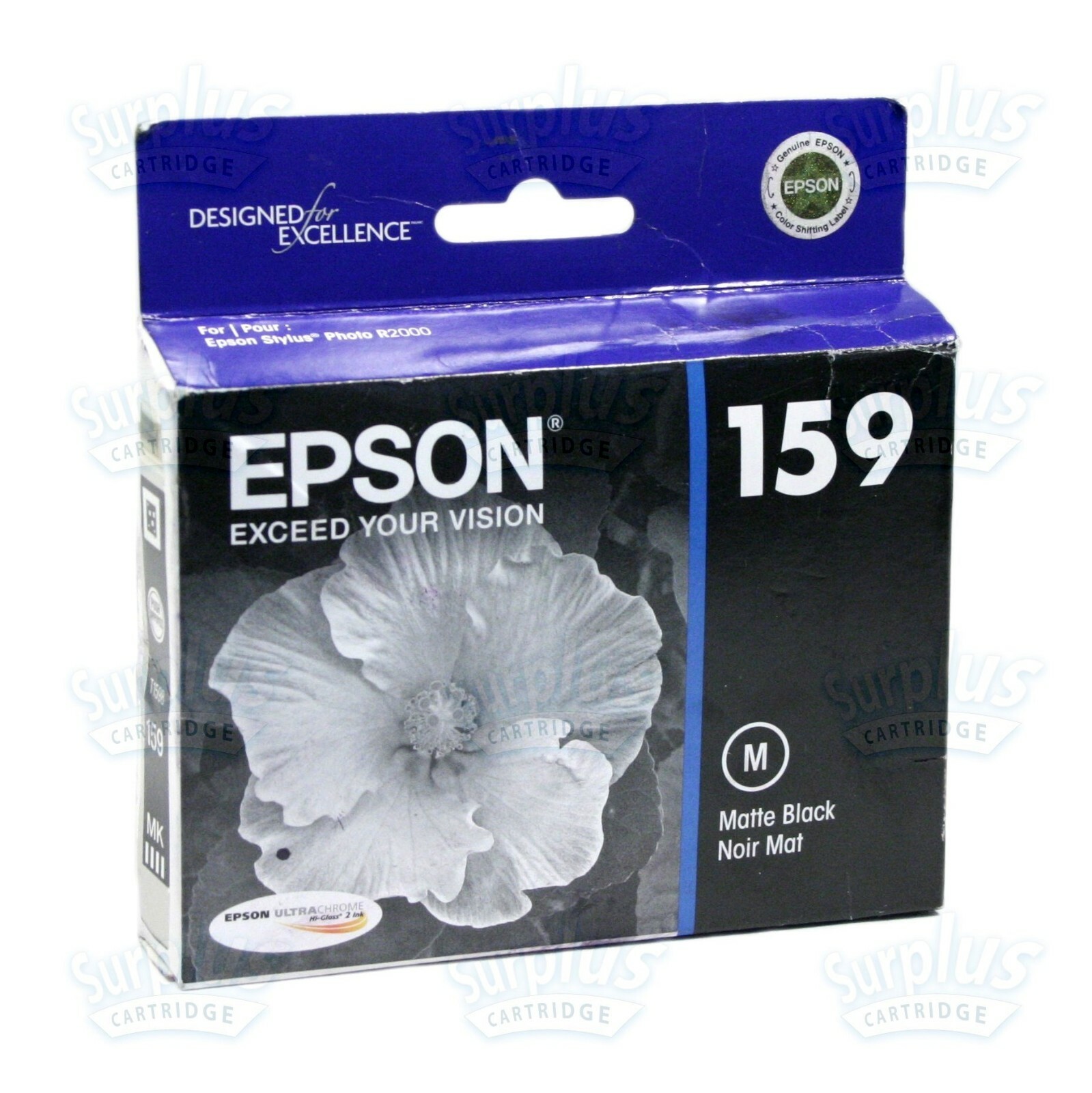 Genuine Epson 159 Matte Black Cartridge T1598 Stylus PhotoR2000 (Retail Box)