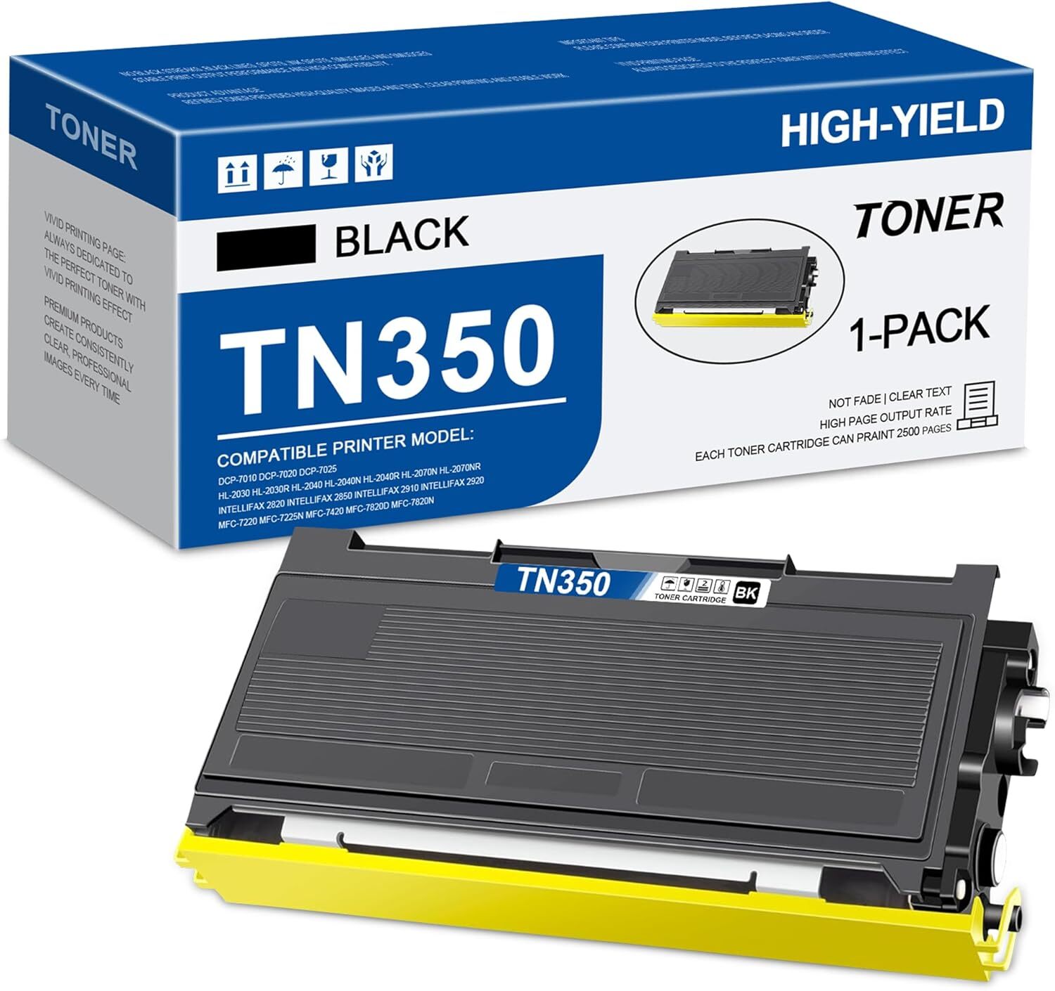 FADSOON® TN350 Toner Cartridge For Brother Intellifax 2910 DCP-7020 MFC-7420