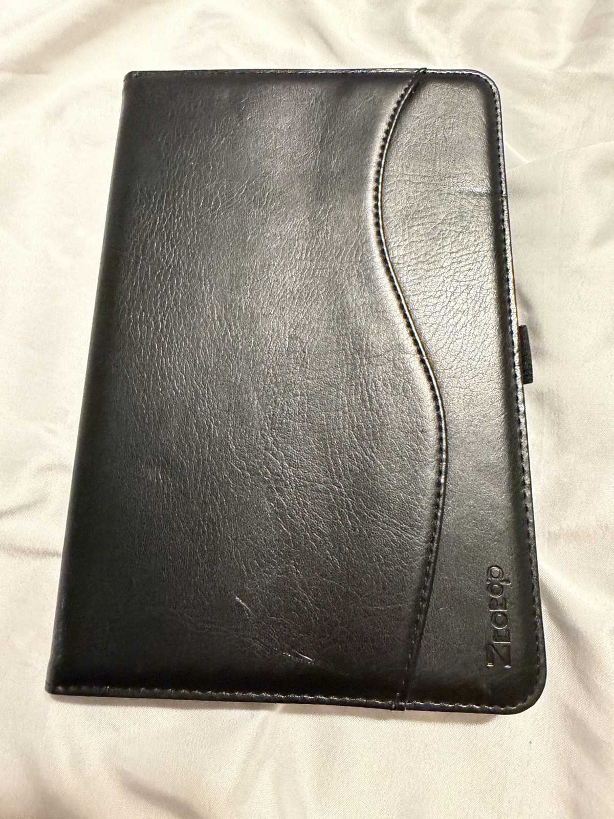 Ztotop Black Synthetic Leather Folding Folio Case with Elastic Strap iPad Mini
