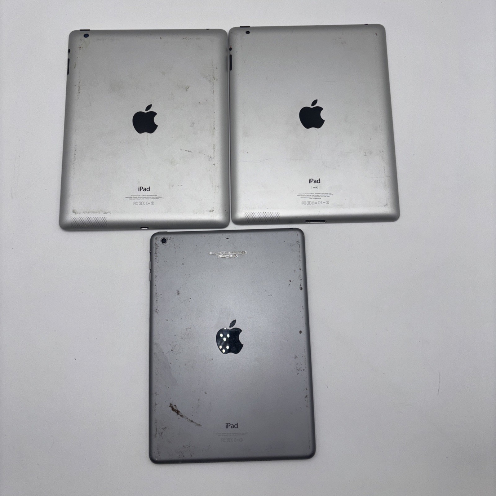 Lot Of 3 Used  APPLE IPADs Models  A2428, A1823 (X2) 32GB For Parts Only