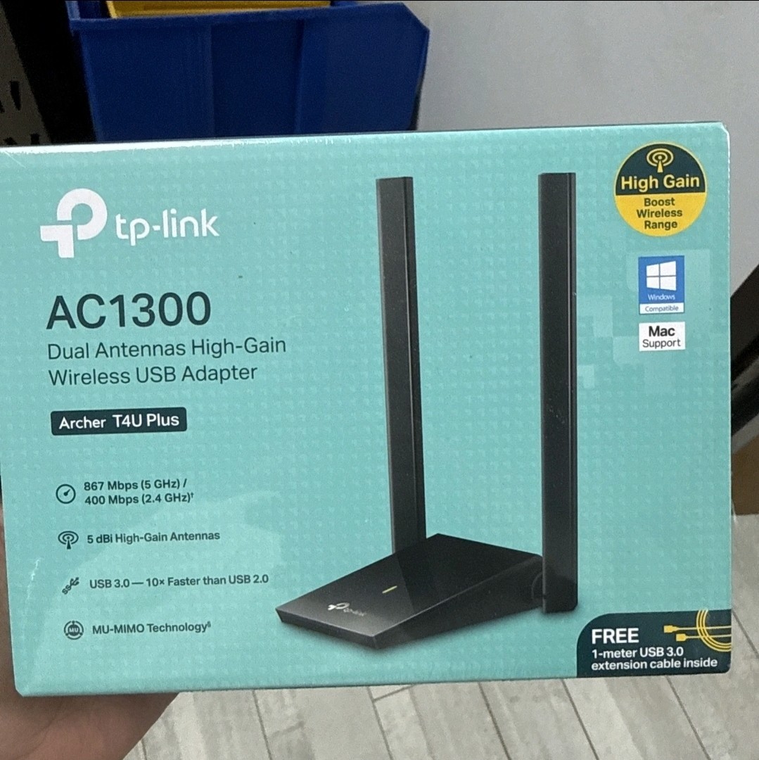 NEW, SEALED. TP-LINK AC1300 Wireless Wi-Fi USB 3.0 Adapter-Black Archer T4U Plus