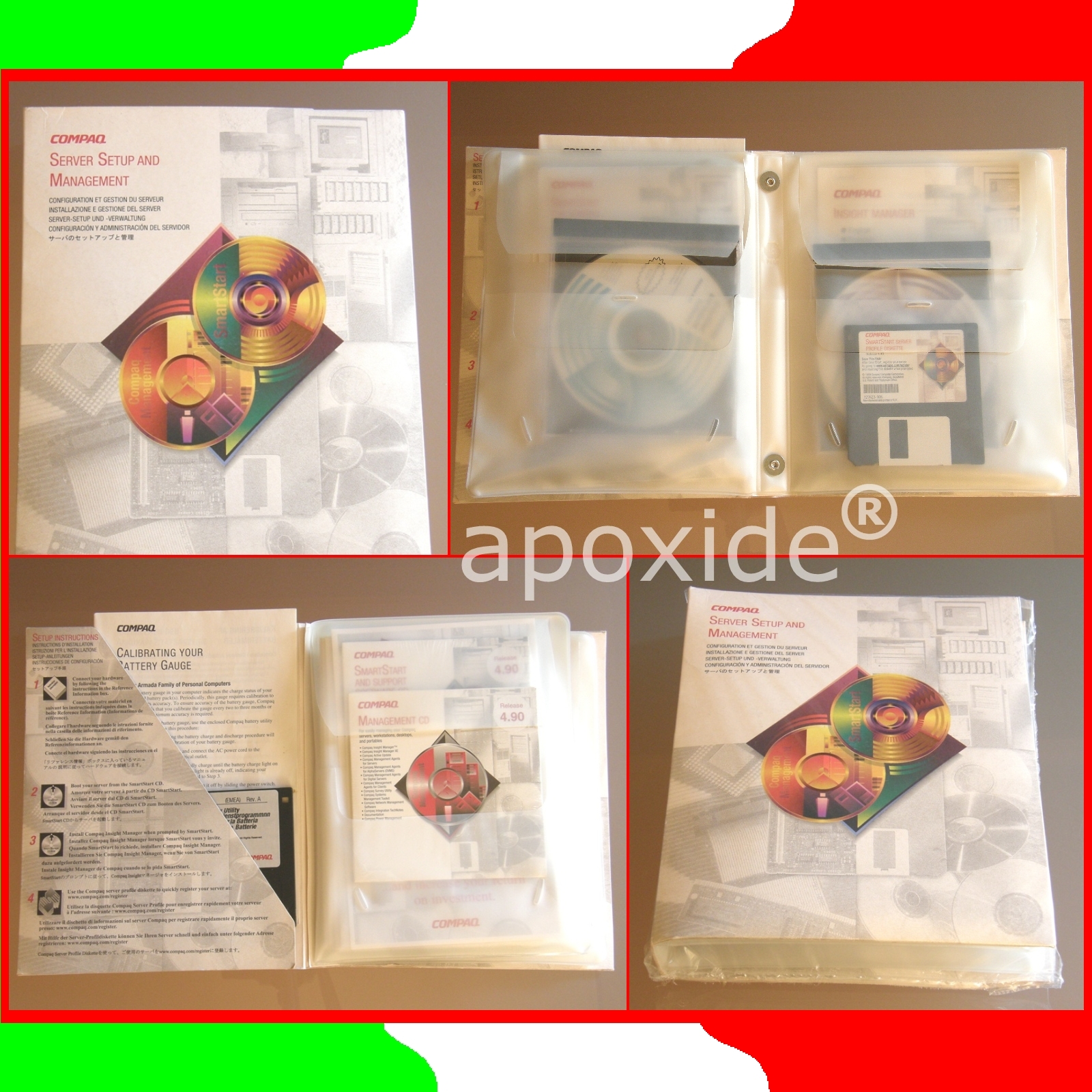 COMPAQ™ 4.8 SmartStart™★SERVER SETUP and MANAGEMENT★COMPLETE CD MANUALS MD★RARE