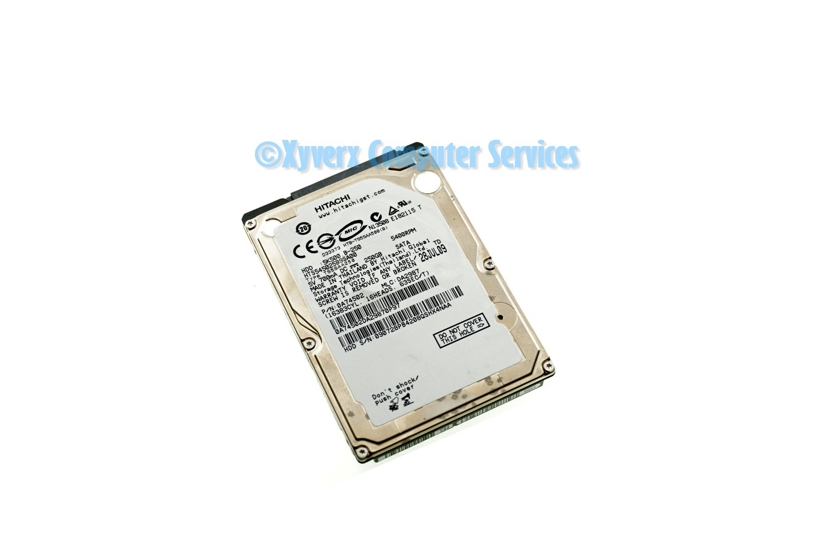 HTS545025B9SA00 OEM HITACHI HARD DRIVE 250GB 5400RPM SATA (GRD A)(CA25)