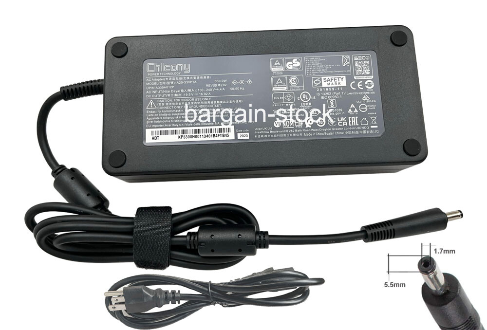 16.92A 330W A20-330P1A AC Adapter Charger For ACER Nitro 5 AN515-58-705M Origina