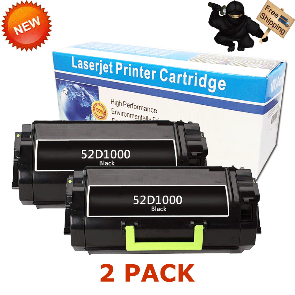2-Pack 52D1000 52D1 Toner Cartridge for Lexmark MS810N MS810DN MS810DE MS810DTN