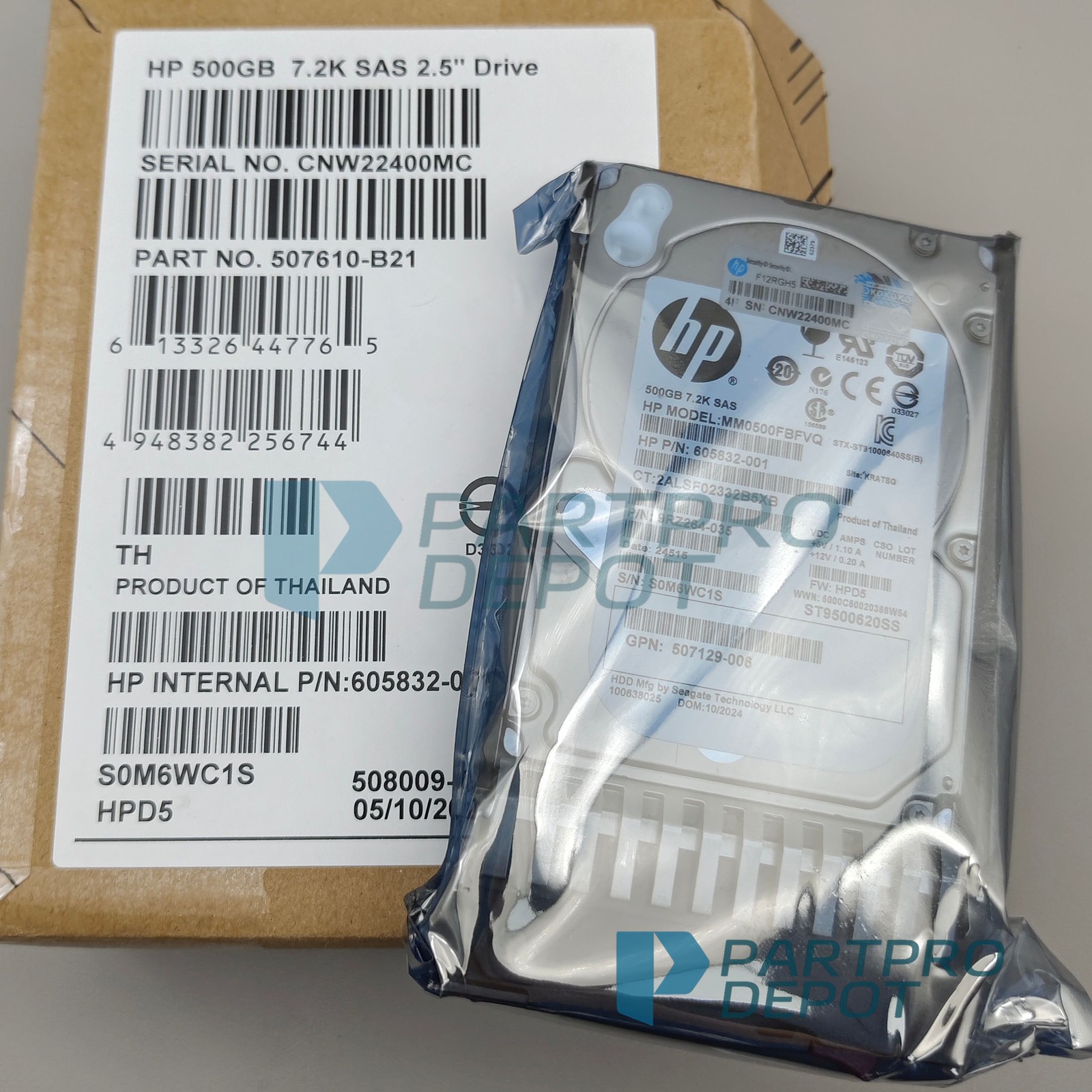HP 500GB 6G SAS 7.2K 2.5 H/S HDD HDD Hard Drive  508009-001 507610-B21