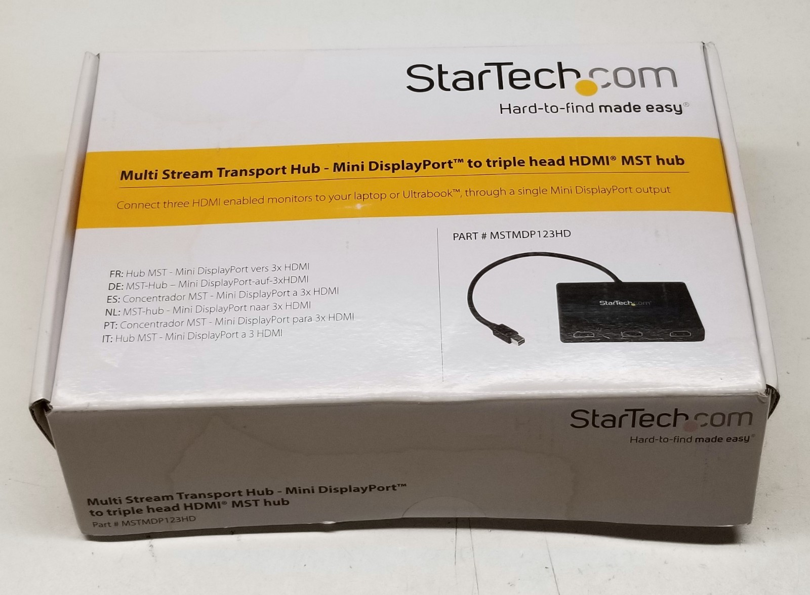 MULTI STREAM TRANSPORT HUB- MINI DISPLAY PORT TO TRIPLE HEAD HDMI MST HUB