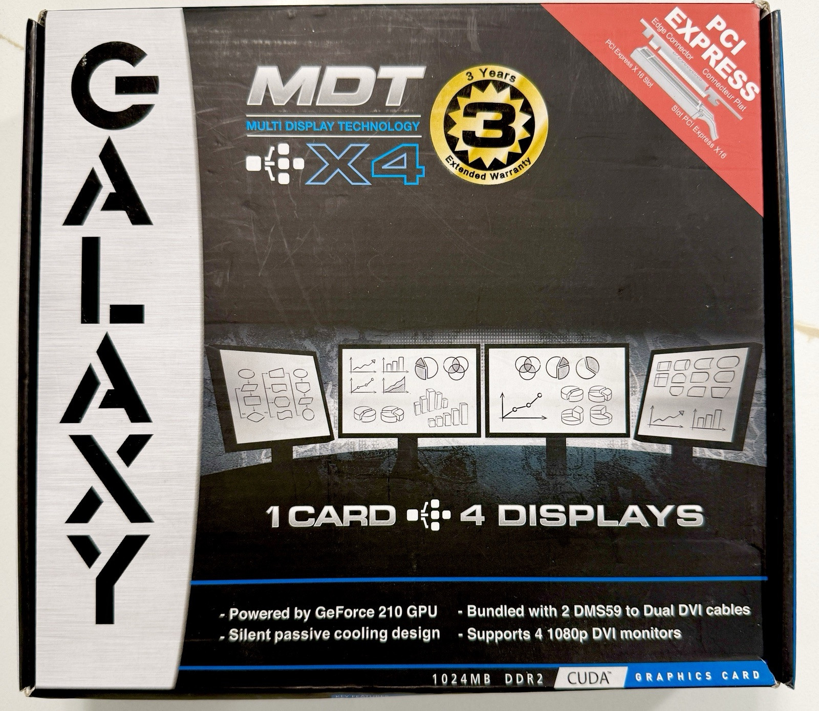 OPEN BOX Galaxy Multi Display Technology MDT X4 Graphics Card