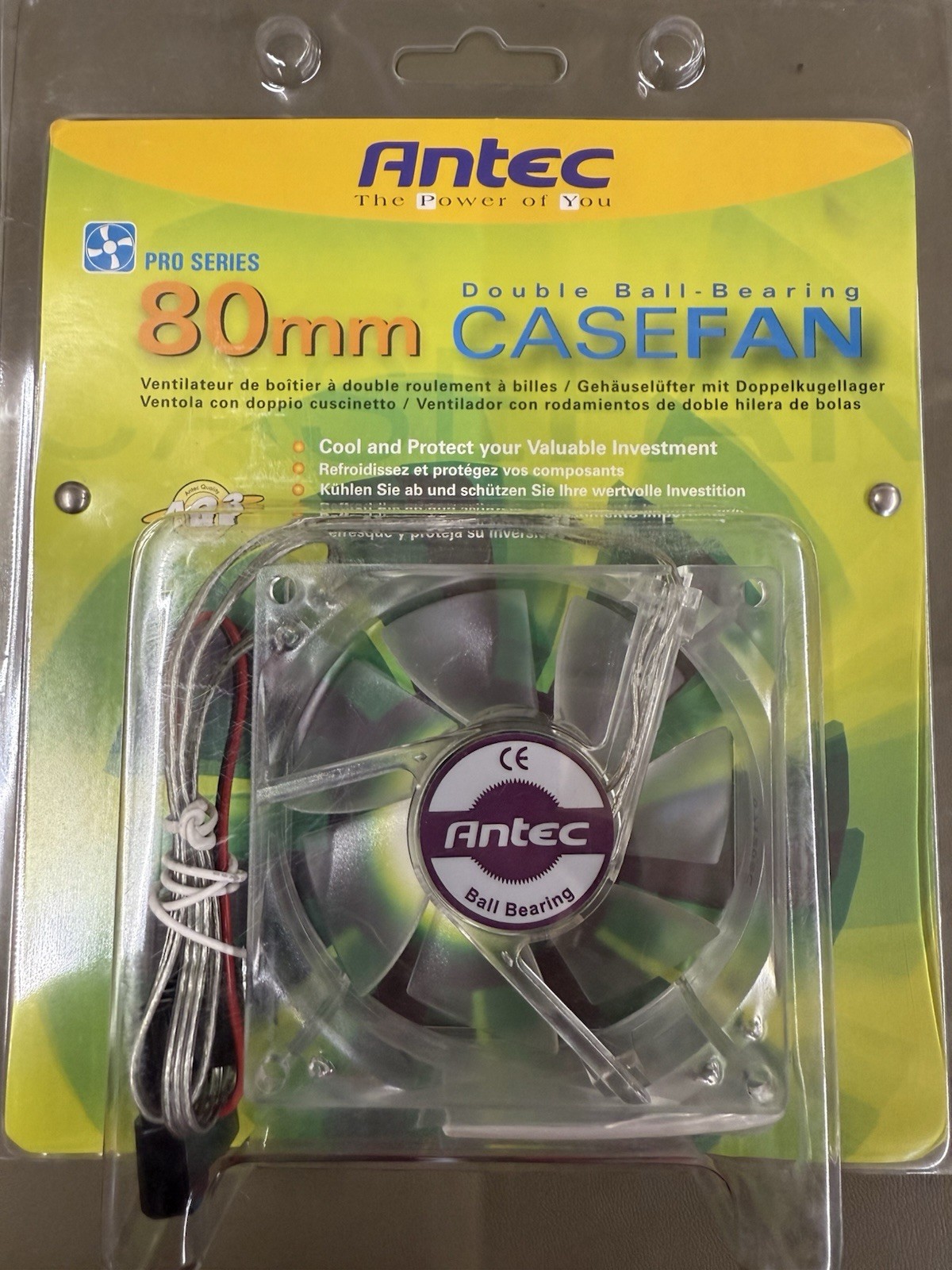 Antec Pro Series 80mm LED Double-Ball Bearing Casefan -- Brand New Sealed