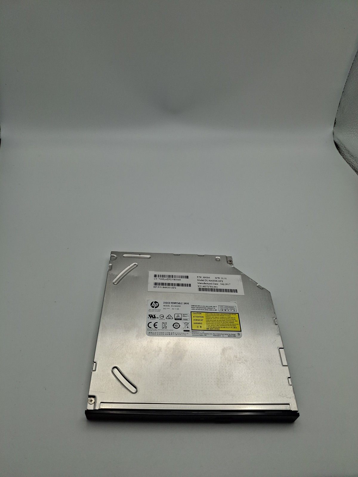 HP DU-8AESH 849055-HF2 DU-8AESH-HF2 DVD/CD Rewritable Drive Black Bezel