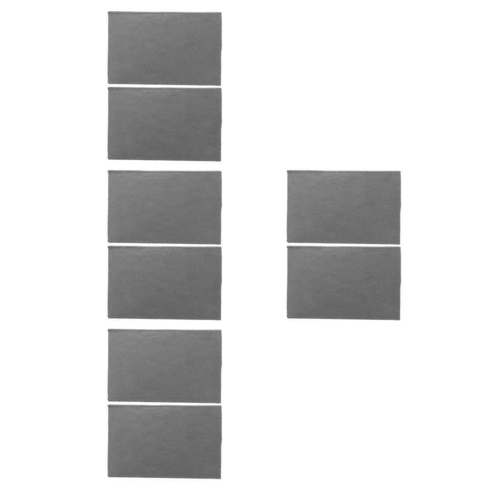 8Pcs Dark Grey Microfiber Cleaning Wipes for Electronics and Glass Screens