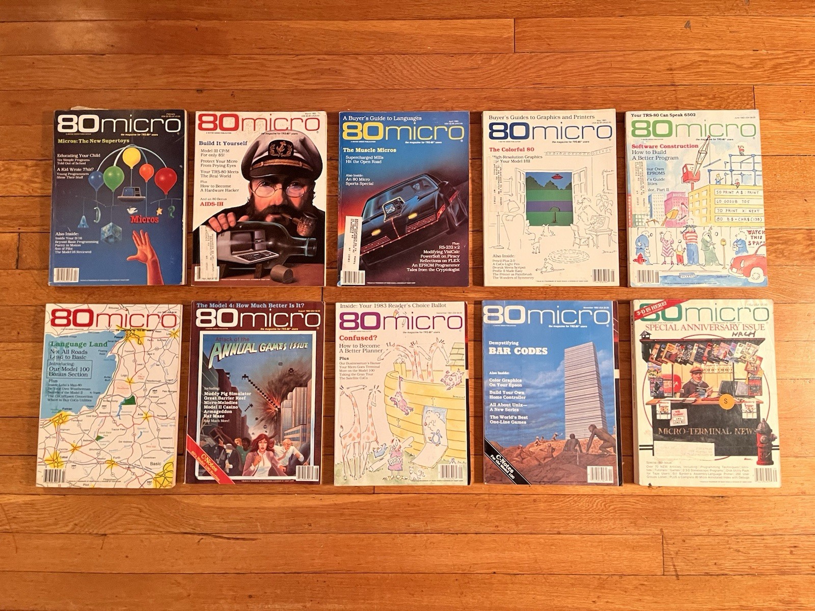 VINTAGE 80 Micro Computing TRS-80 Computer Magazine 1983 Lot
