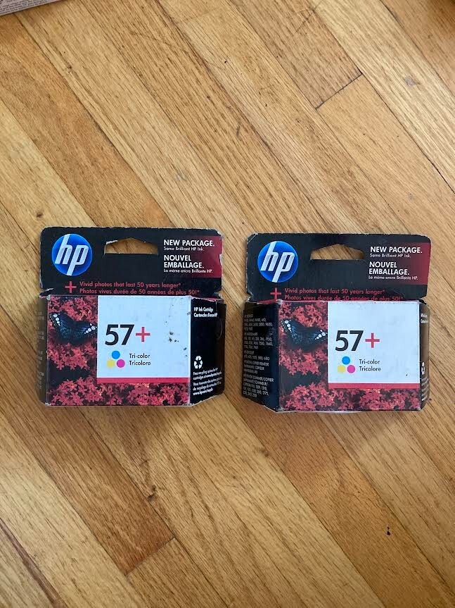 2 X  New Genuine HP 57+ Tri-Color Ink Cartridge, CB278AN Exp 01/2012