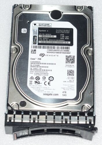 NEW 49Y6210 49Y6211 IBM Lenovo 4 TB 7.2K 6Gbps NL SAS 3.5-inch G2HS HDD