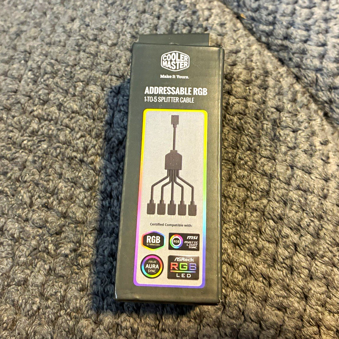 Cooler Master Addressable RGB 1-to-5 Splitter Cable 3-Pin 58cm Black