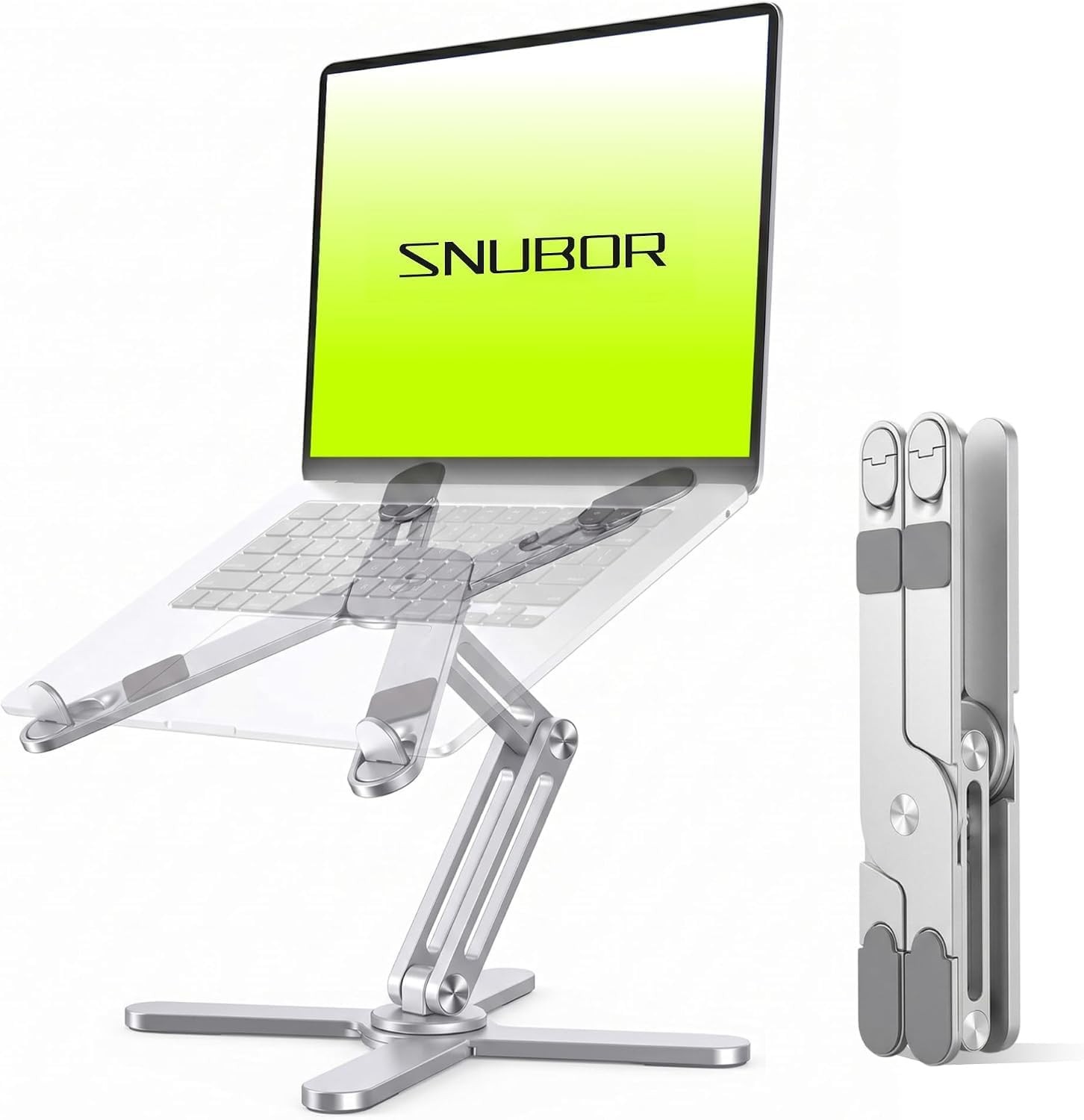 SnuBor Model-X 3.0 Laptop Stand, Ladjustable Laptop Stand Desk, Ergonomic Lap...