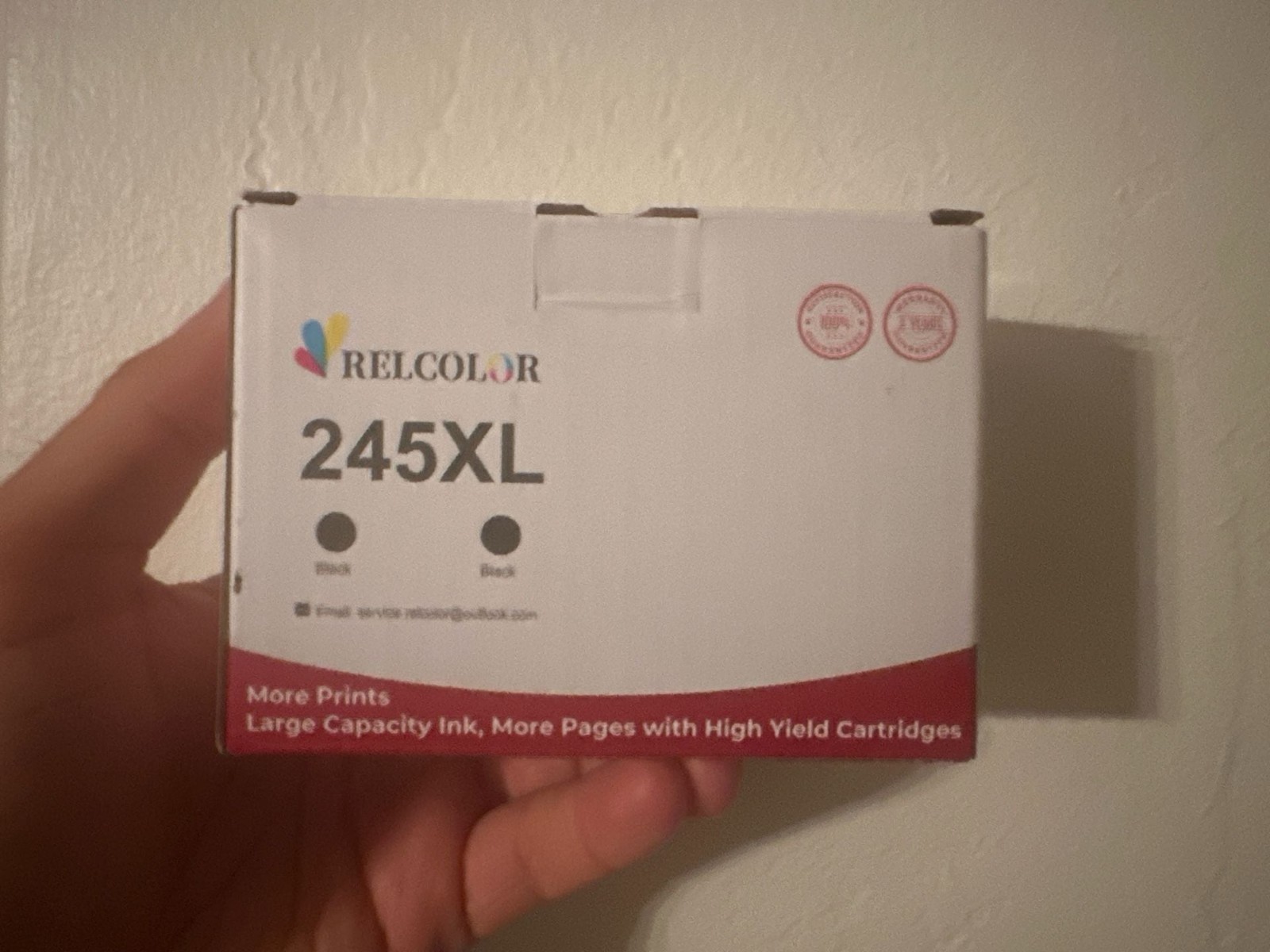 Relcolor 245XL Black High Yield Ink Cartridges 2-Pack Compatible with Canon PIXM