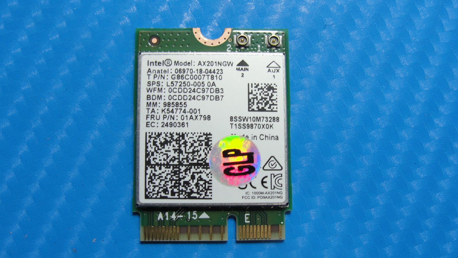 HP Pavilion 15.6” 15-cs3075wm Genuine Wireless WiFi Card AX201NGW 01AX798