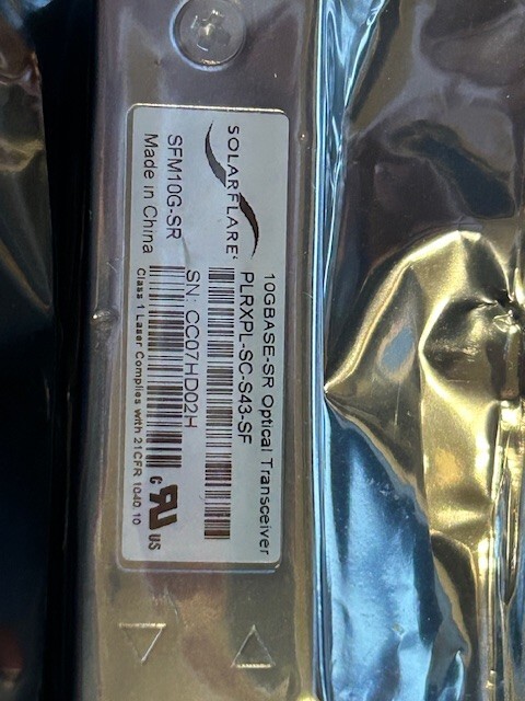 SOLARFLARE SFM10G-SR PLRXPL-SC-S43-SF  10GBASE-SR Optical Transceiver