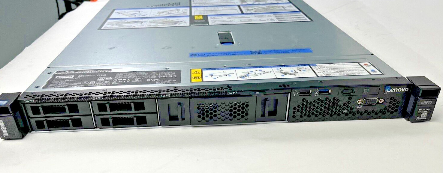 LENOVO SR630 7X02-CT0, 2 X 2.4GHZ 5115, 16GB RAM ,2 X 750 POWER, 2 X 600GB HDD