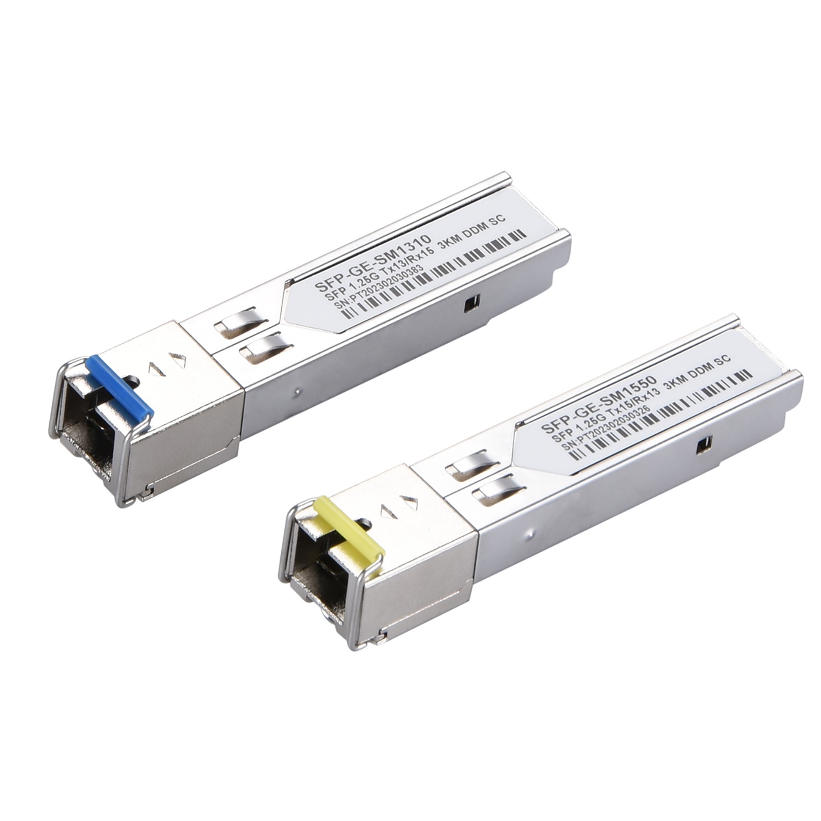 2Pcs SC Connector 3km 1.25GB/s SFP-BX03-D Tx1550nm/RX1310nm Transceiver Module G