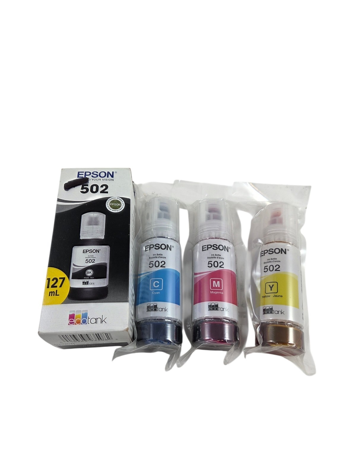 Genuine Epson 502 Ink Combo Pack ECOTANK Printers OEM 4PK Exp 2025 Read Please.