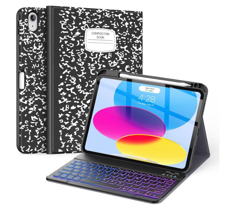 Supveco Keyboard Case for iPad (A16) 11th/10th Generation 11&10.9 Inch with Penc