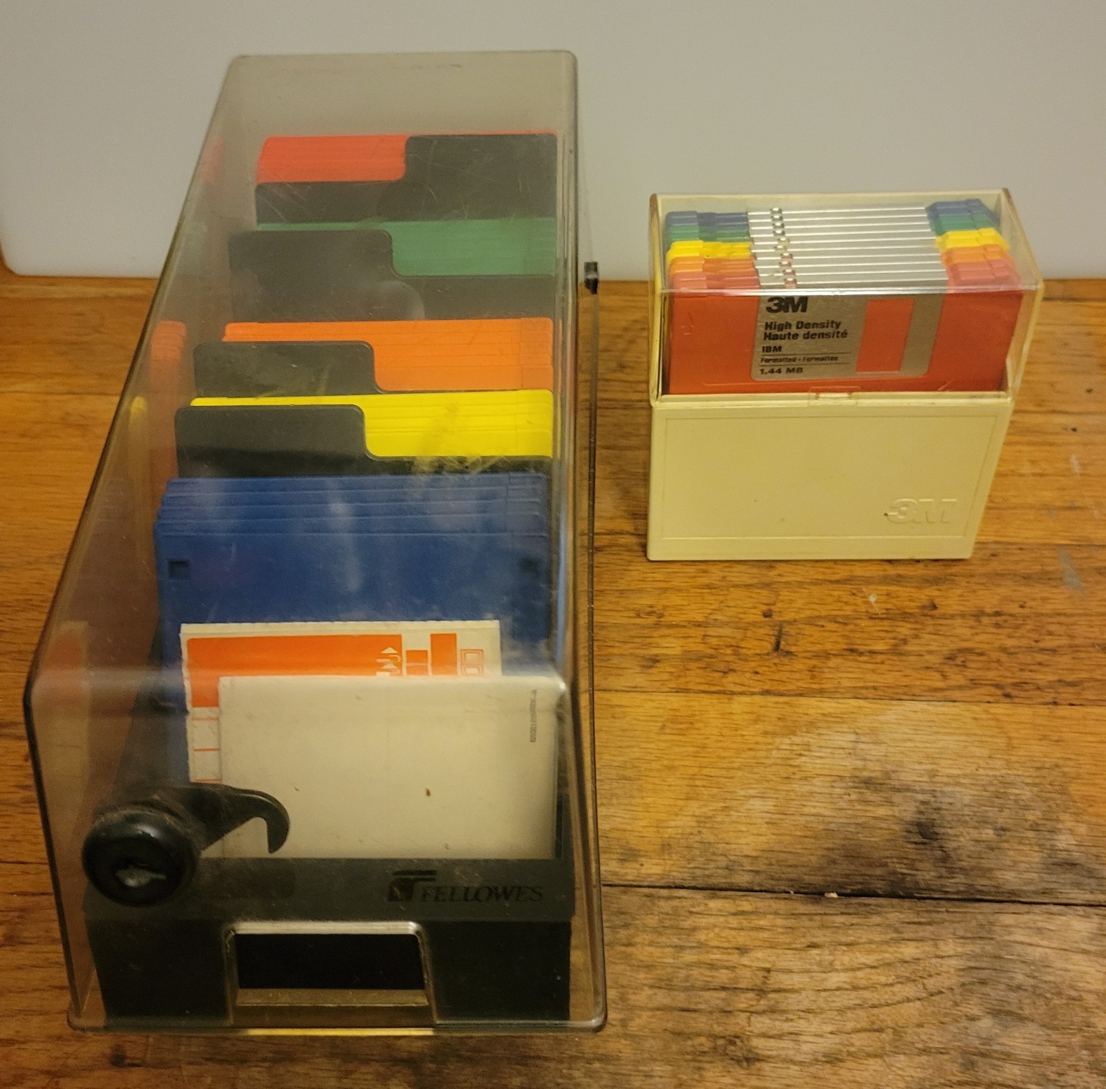 Fellows 3.5 Floppy Disk Storage Box and 3M Storage with Disk
