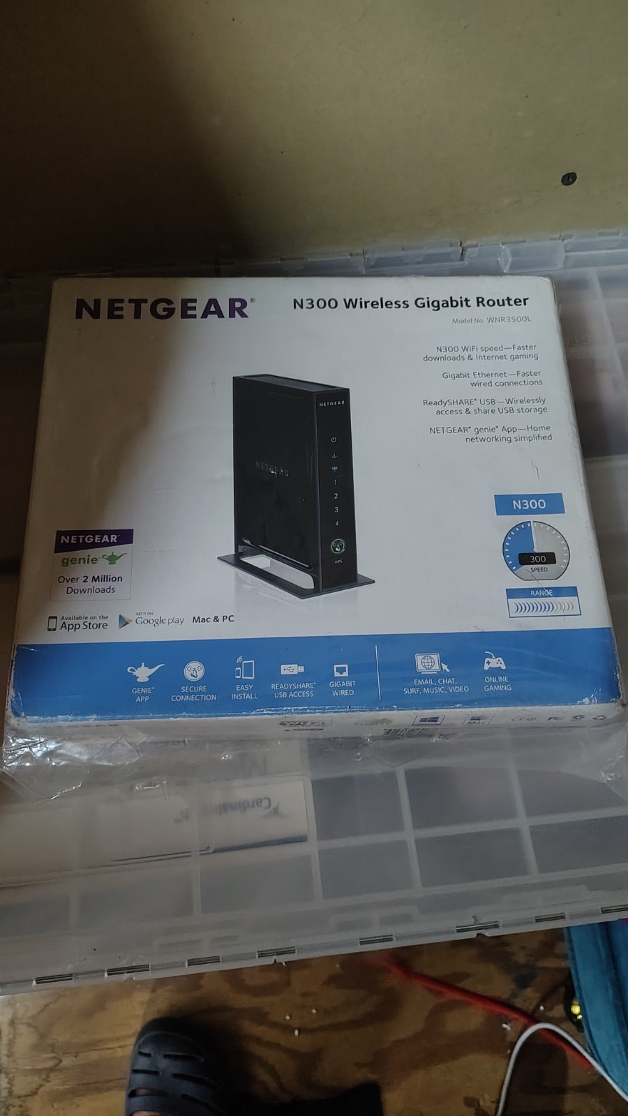 Netgear N300 WiFi Gigabit Router Sealed