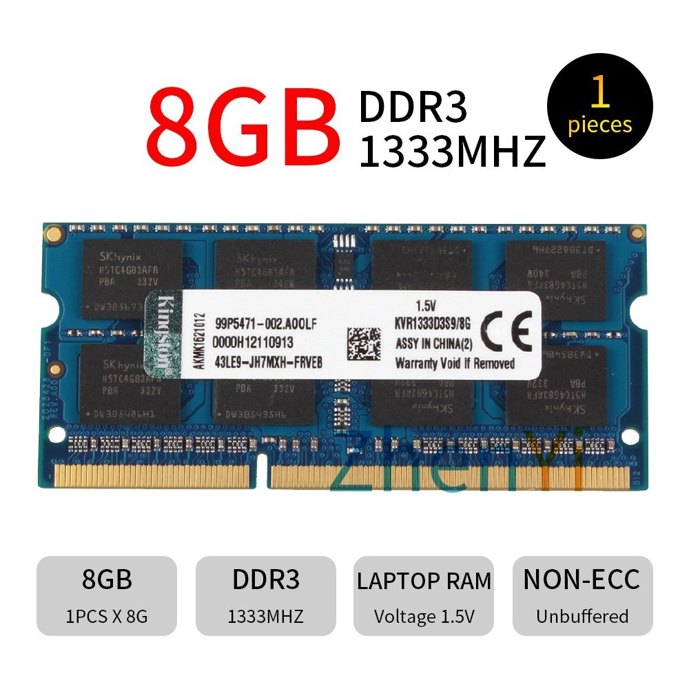 Kingston 8GB 4GB 2GB DDR3 PC3-10600S KVR1333D3S9/8G SODIMM Laptop Memory LOT AB