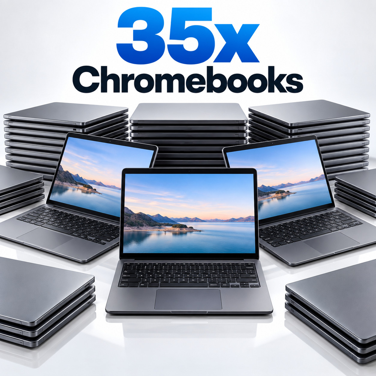 LOT of 35x - Chromebooks - Samsung, HP, Toshiba, Lenovo- 4GB Ram, GOOD CONDITION