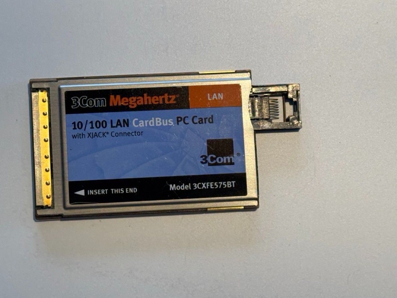3Com Megahertz 10-100 LAN PC Card Cardbus 32 bit  Model 3CXFE575BT