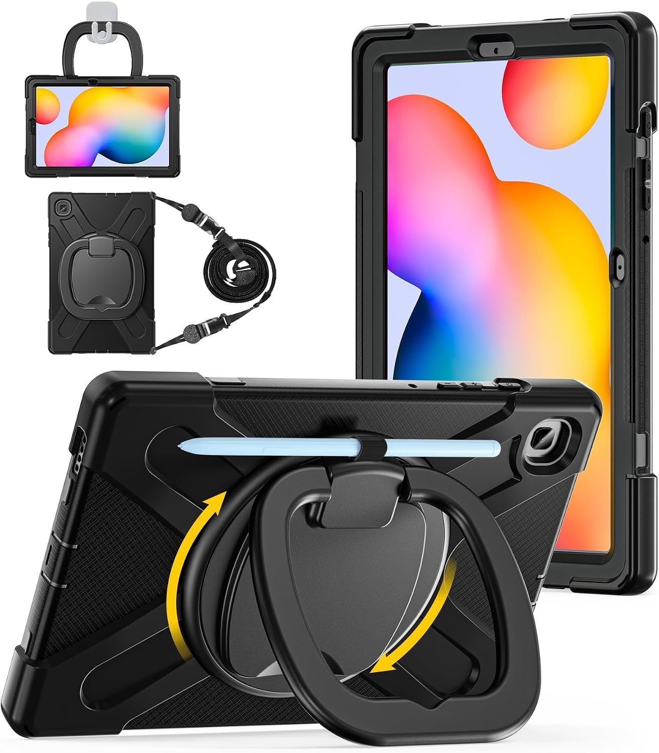 Drop-Proof Case for Samsung Galaxy Tab S6 Lite 10.4" with S Pen Holder & Stand
