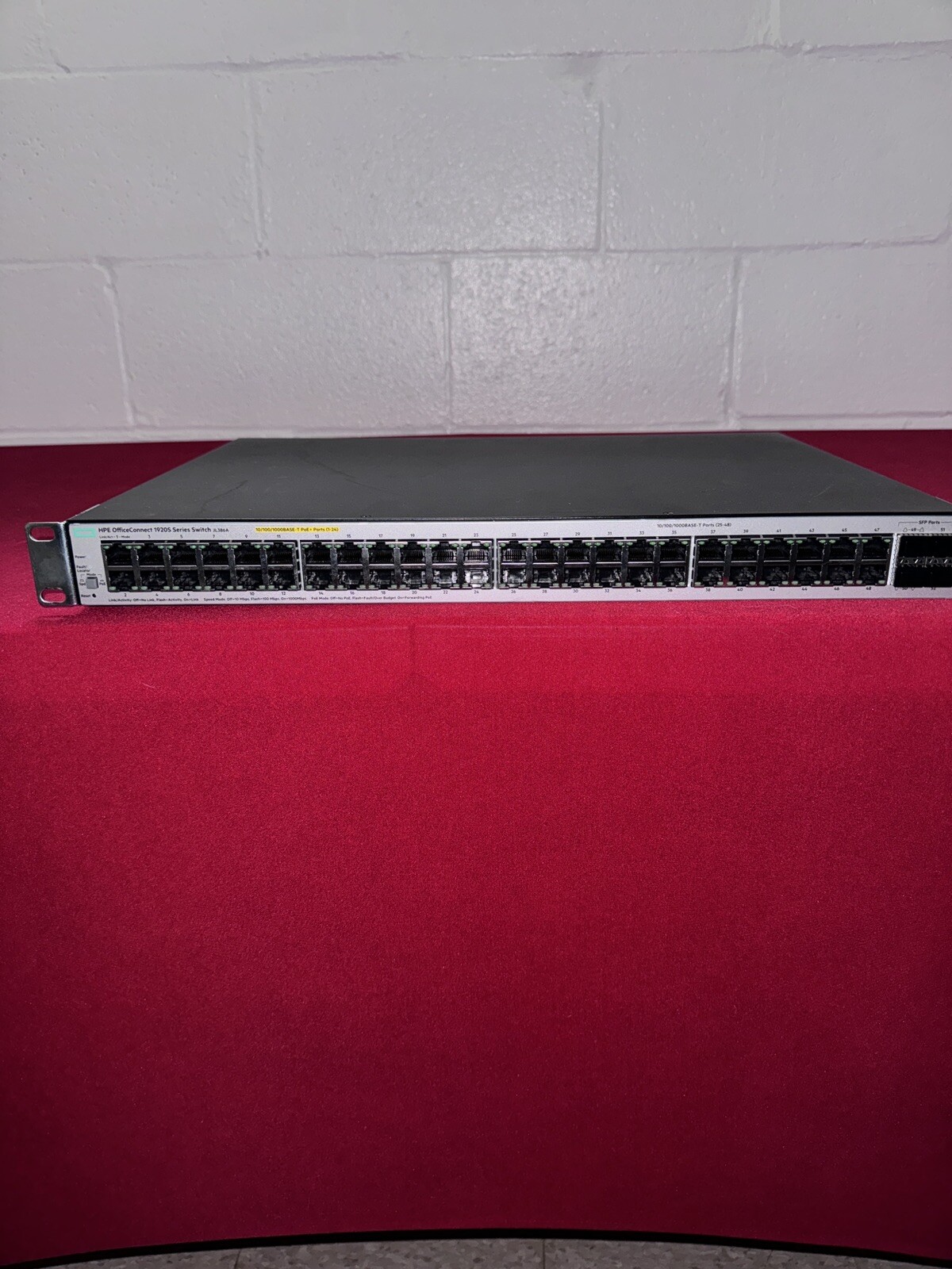 HP JL386A HPE OfficeConnect 1920S 48G 4SFP PPoE+ 370W Switch