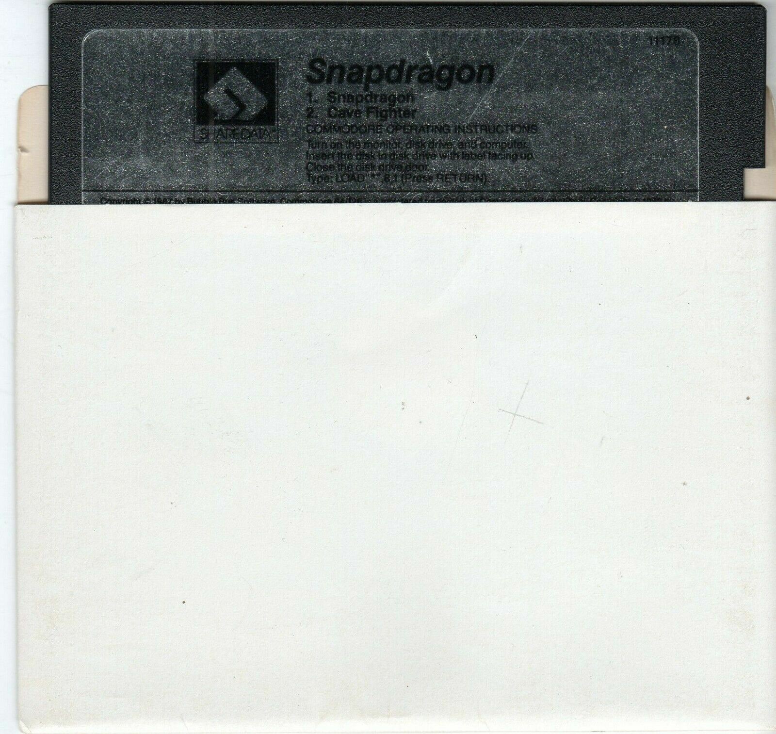 ITHistory SOFTWARE COMMODORE 1988) SNAPDRAGON/ Cave Fighter (Sharedata)