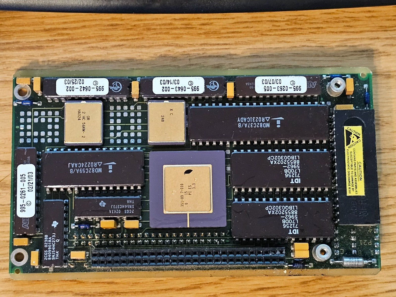 Vintage Military Avionics PCB Philips Ceramic ASIC Gold Lid Aerospace Computer 2