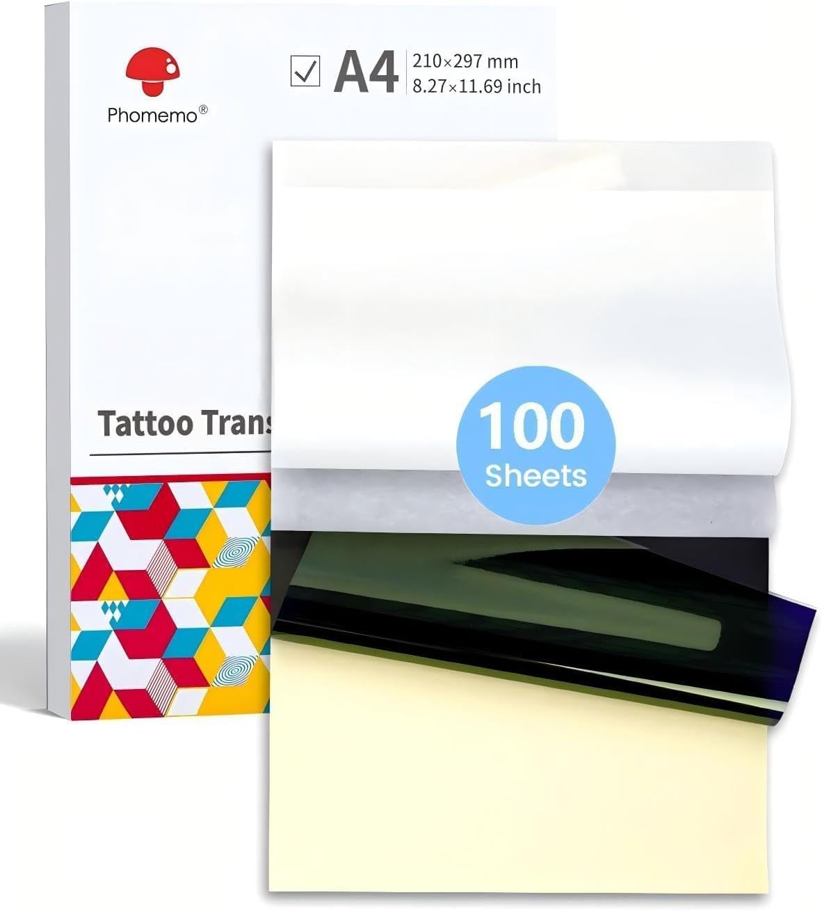 100Pcs Tattoo Transfer Paper Stencil Carbon Thermal Tracing Hectograph Supplies